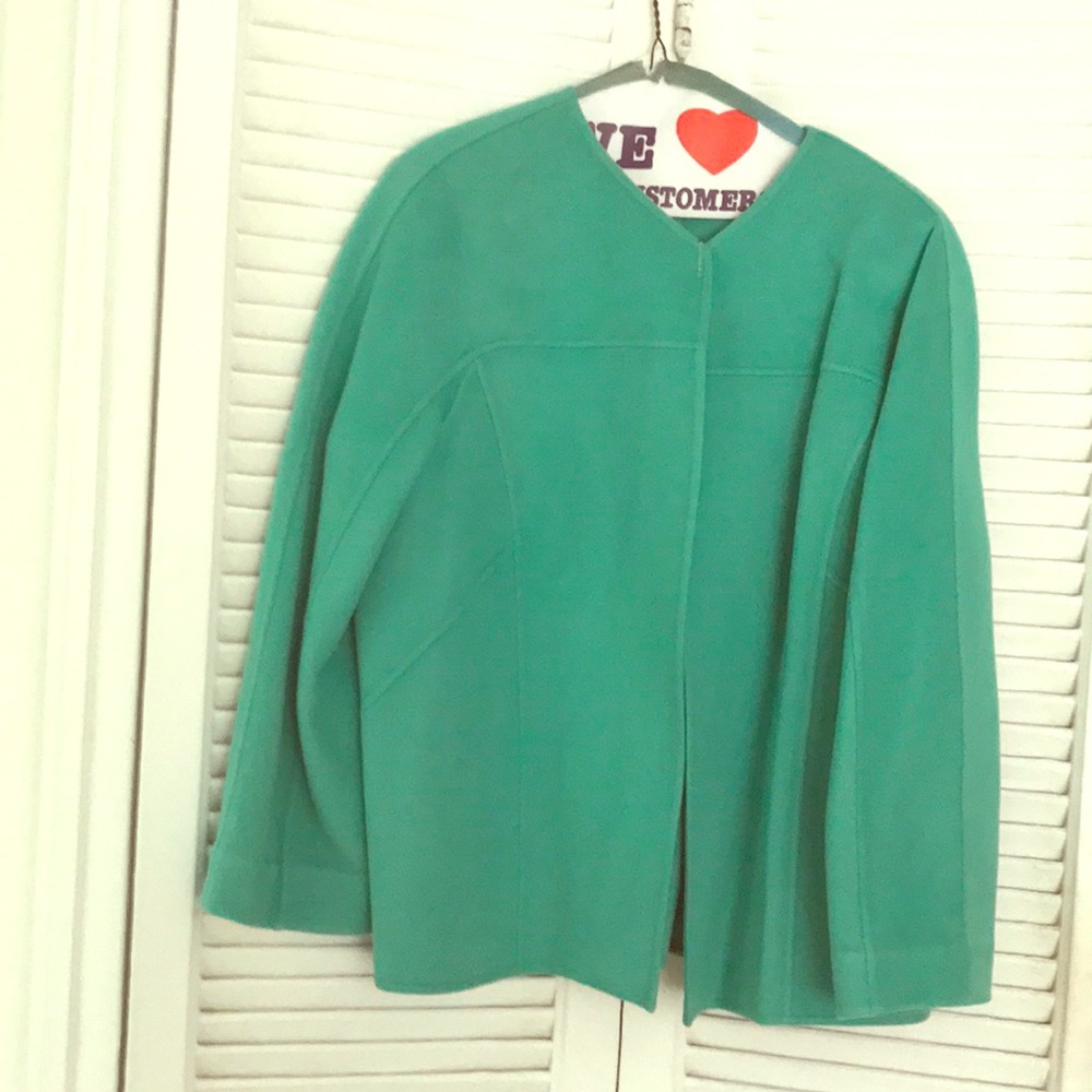 Design wool beautiful green bottomless jacket